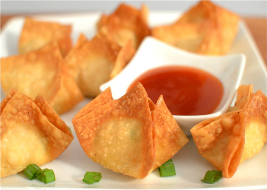 Crispy fried wontons with sweet dipping sauce at Ocha Asian-Japanese Cuisine，a Asian Restaurant in Caldwell