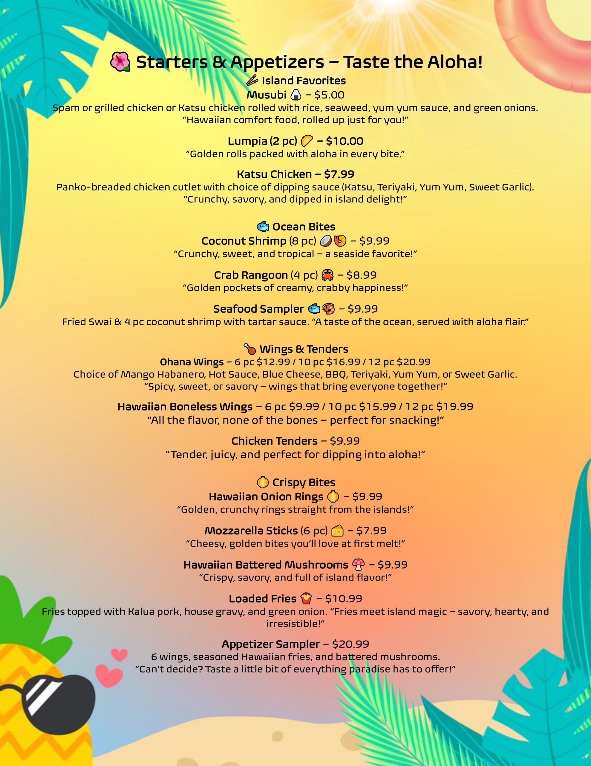 Ohana Island Grill & Bar Hawaiian Restaurant New Menu Page 2