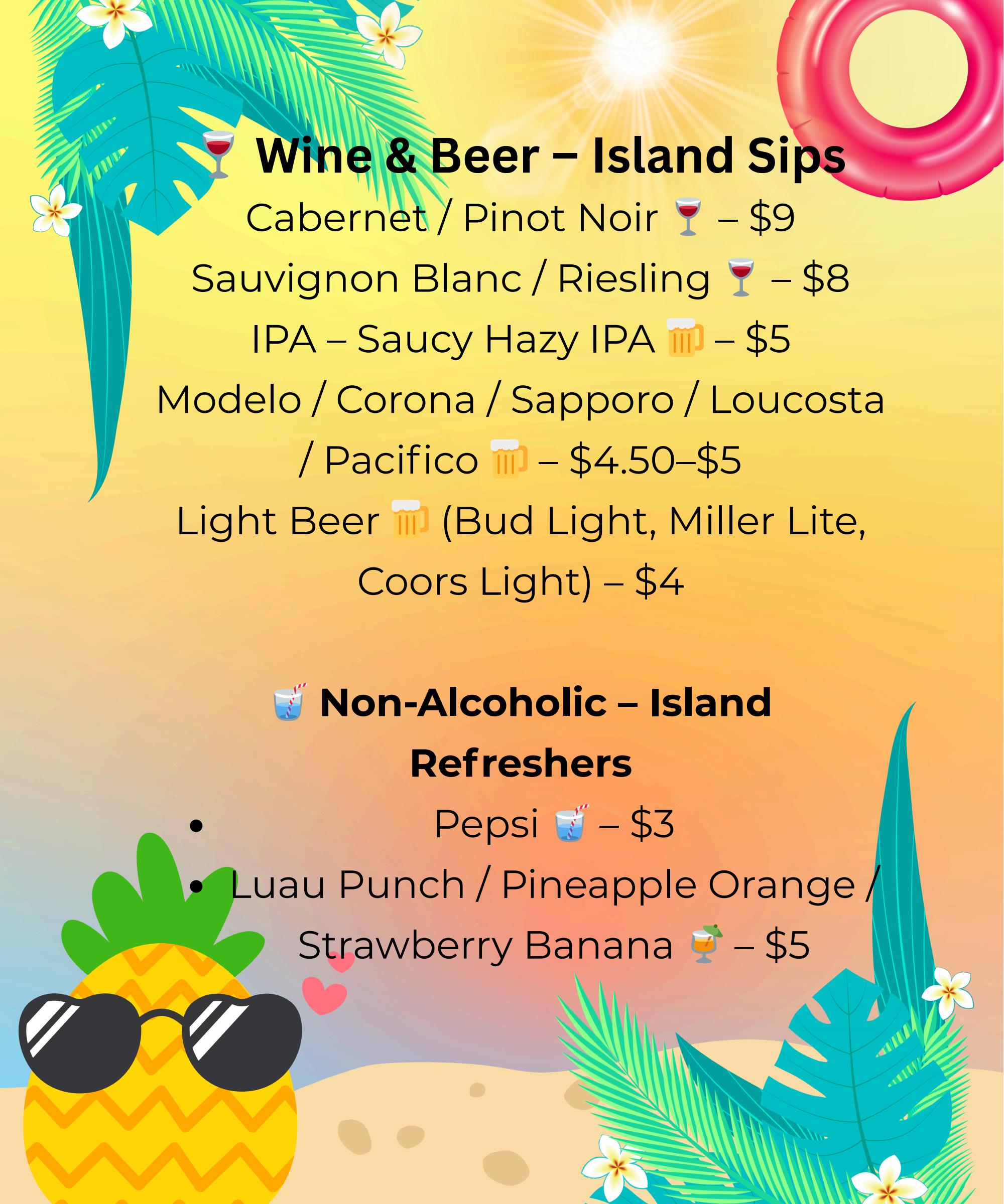 Ohana Island Grill & Bar Hawaiian Restaurant Menu Page 3