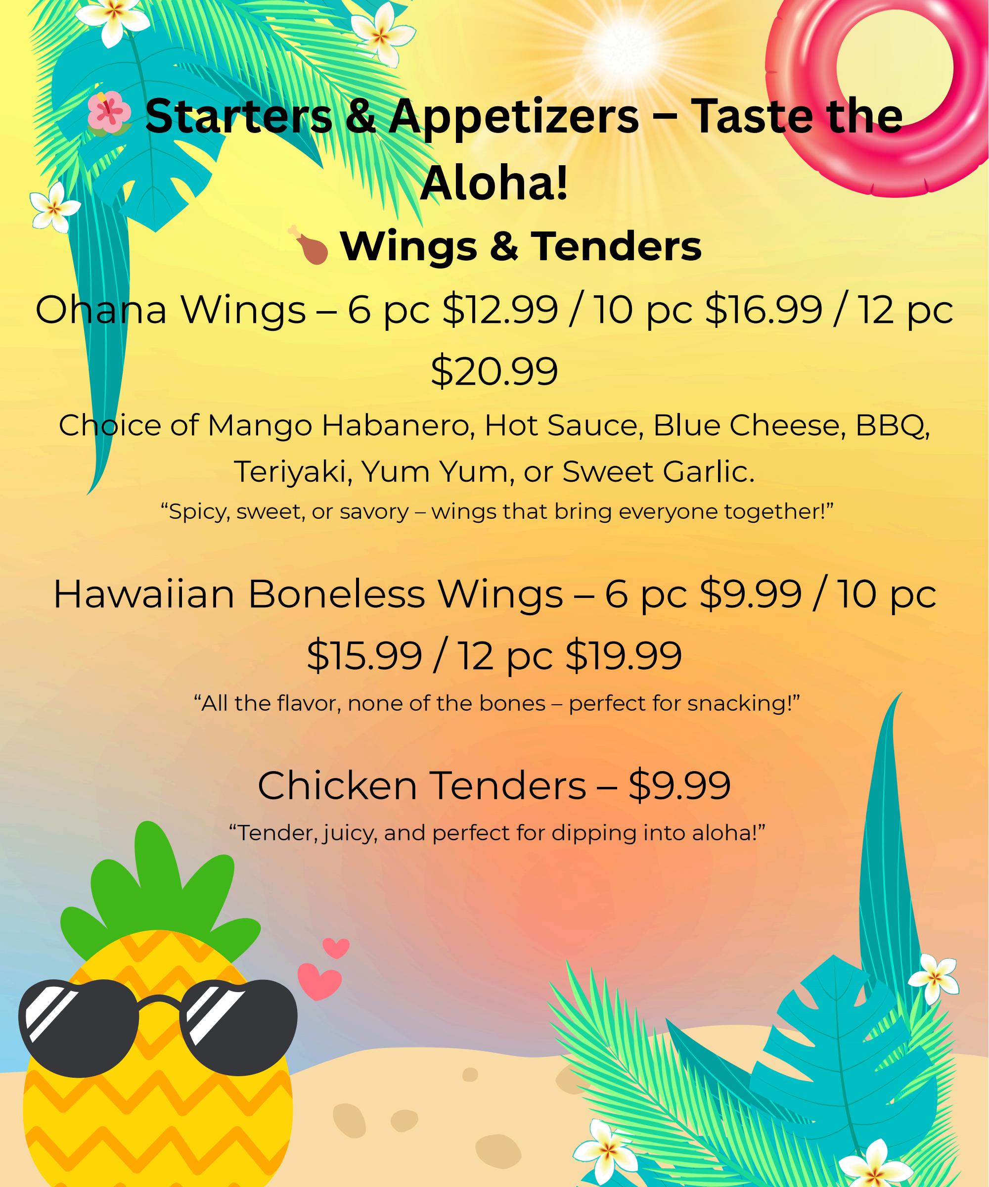 Ohana Island Grill & Bar Hawaiian Restaurant Menu Page 4