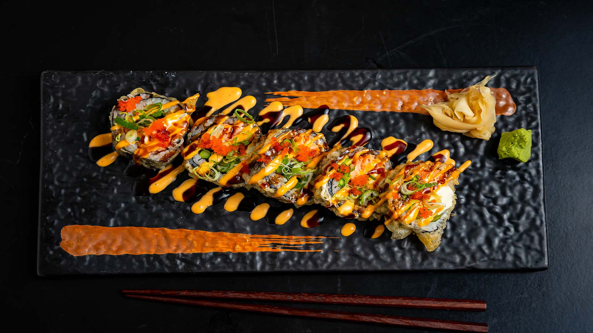 Deep fried roll at Oishi Sushi & Izakaya, a Japanese Restaurant in Staten Island