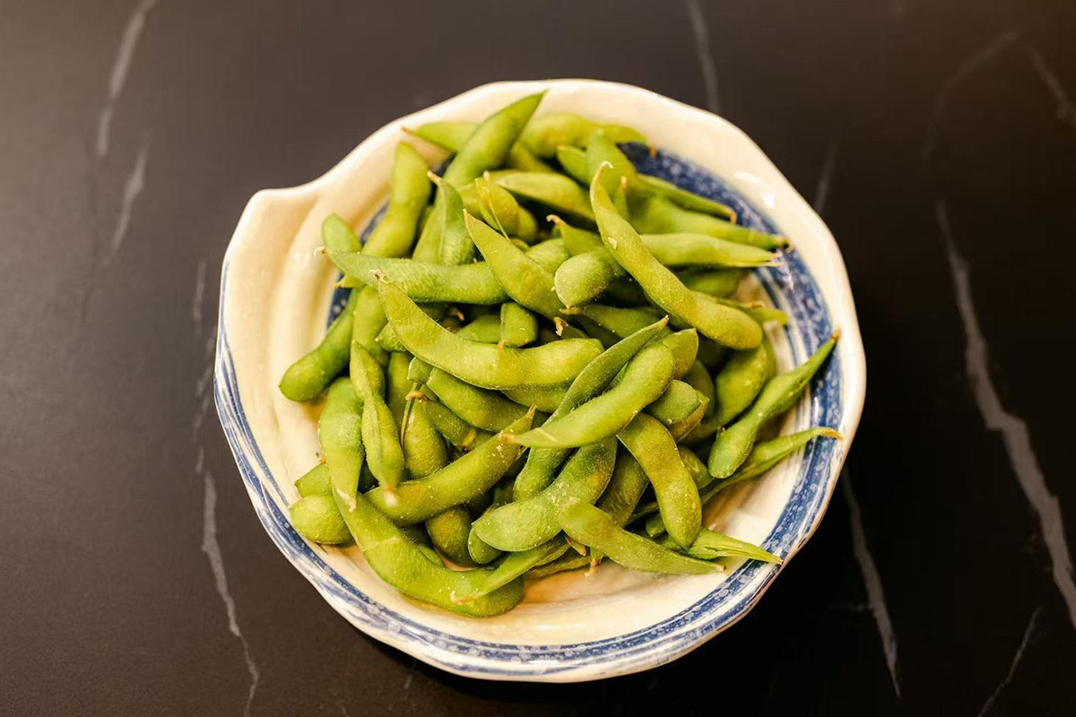 Edamame at Oishii Express, a Japanese Restaurant in Oklahoma City