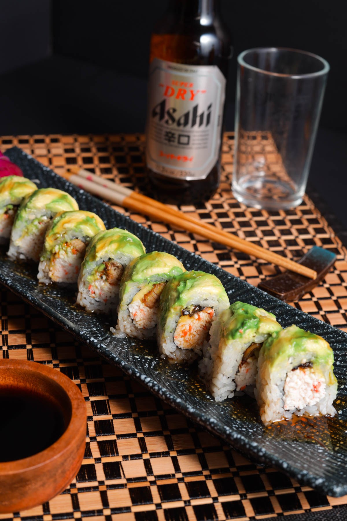 Caterpilla Roll at Oishii Sushi, Japanese Restaurant in Riverside