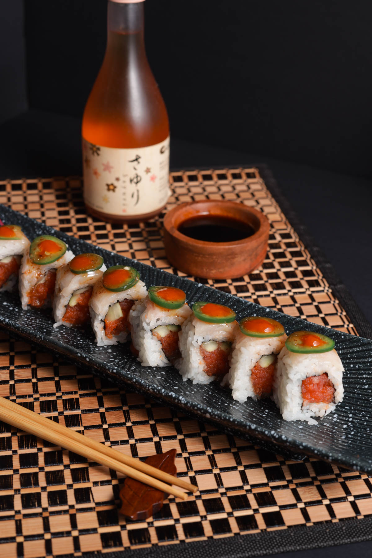 Yellowtail Surprise Roll at Oishii Sushi, Japanese Restaurant in Riverside