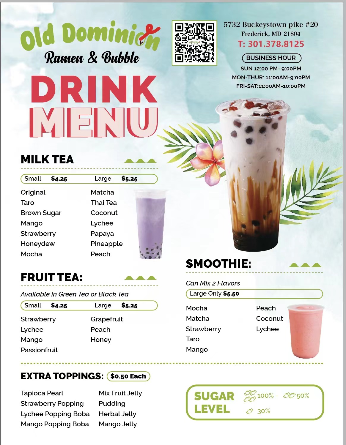 Old Dominion Bubble Tea & Order｜Frederick｜MD