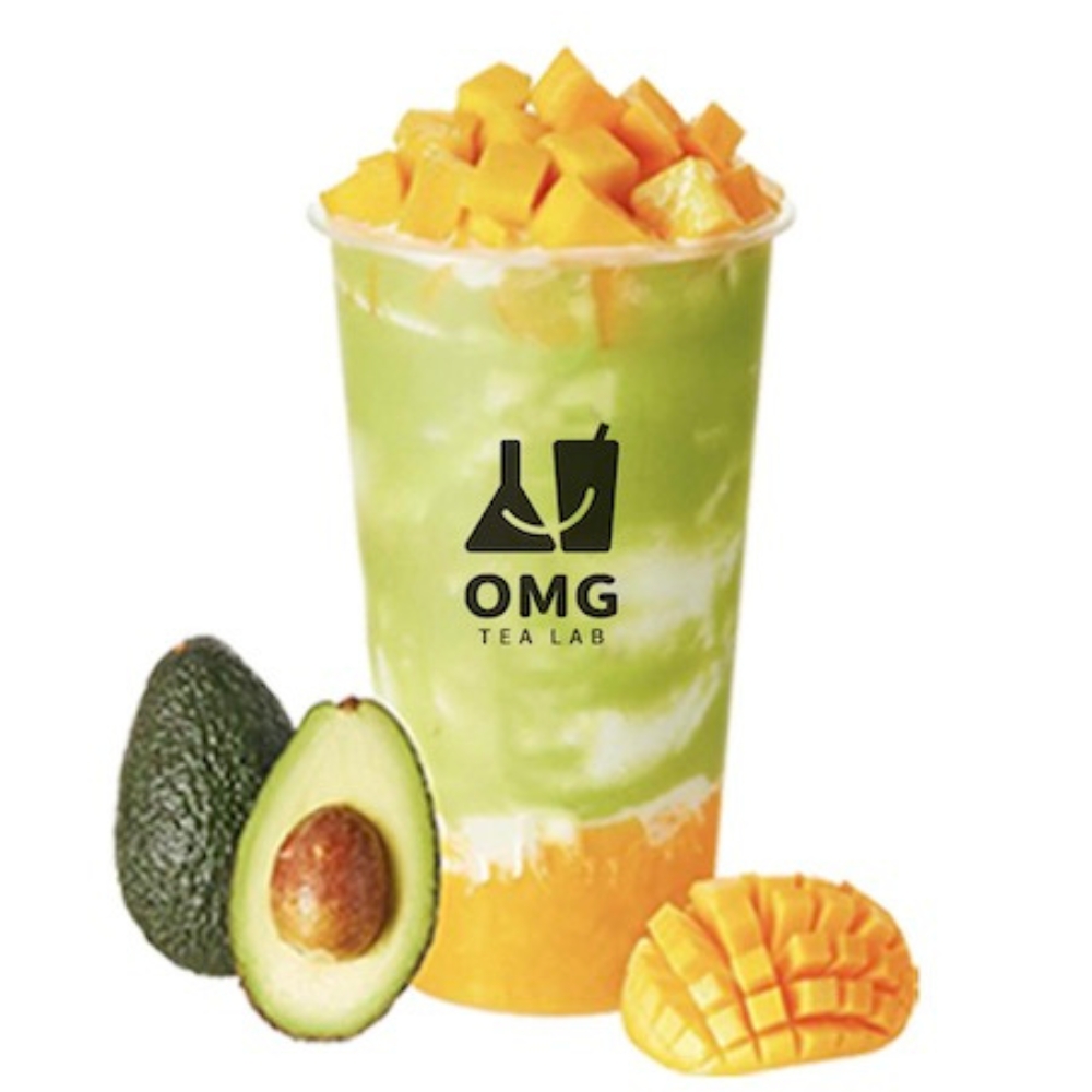 Avocado and mango blended drink at OMG TEA LAB, a Bubble Tea Store in Las Vegas