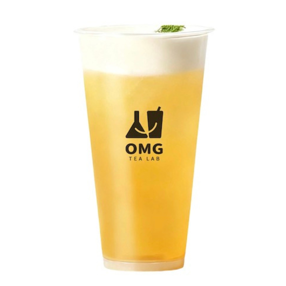 Jasmine tea with cheese foam at OMG TEA LAB, a Bubble Tea Store in Las Vegas