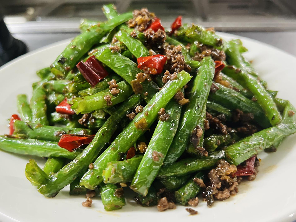 辣之味-Once-More-Chinese-Cuisine-restaurant-Dry-Fried-Green-Beans-Los-Angeles Dry - Fried Green Beans - Crispy green beans with minced pork & chili at 辣之味 Once More Chinese Cuisine, a Chinese restaurant in Los Angeles
