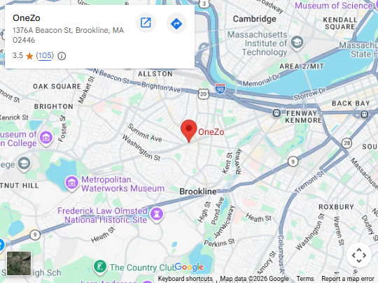 Location, 1376A Beacon St, Brookline, MA 02446