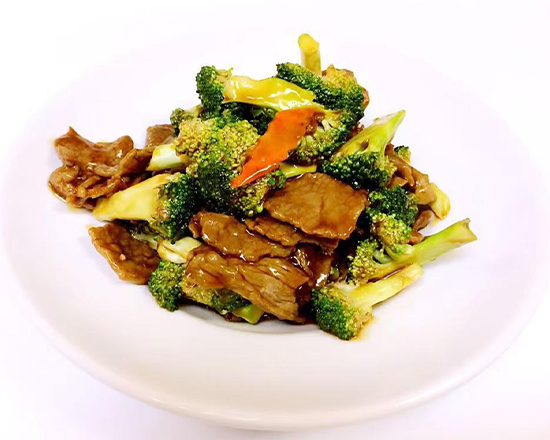Beef broccoli at Moon China Bistro, a Chinese Restaurant in Chandler