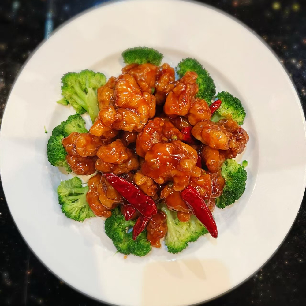 Sweet and Sour Chicken at Oriental Palace Asian Restaurant in Lawnside, New Jersey