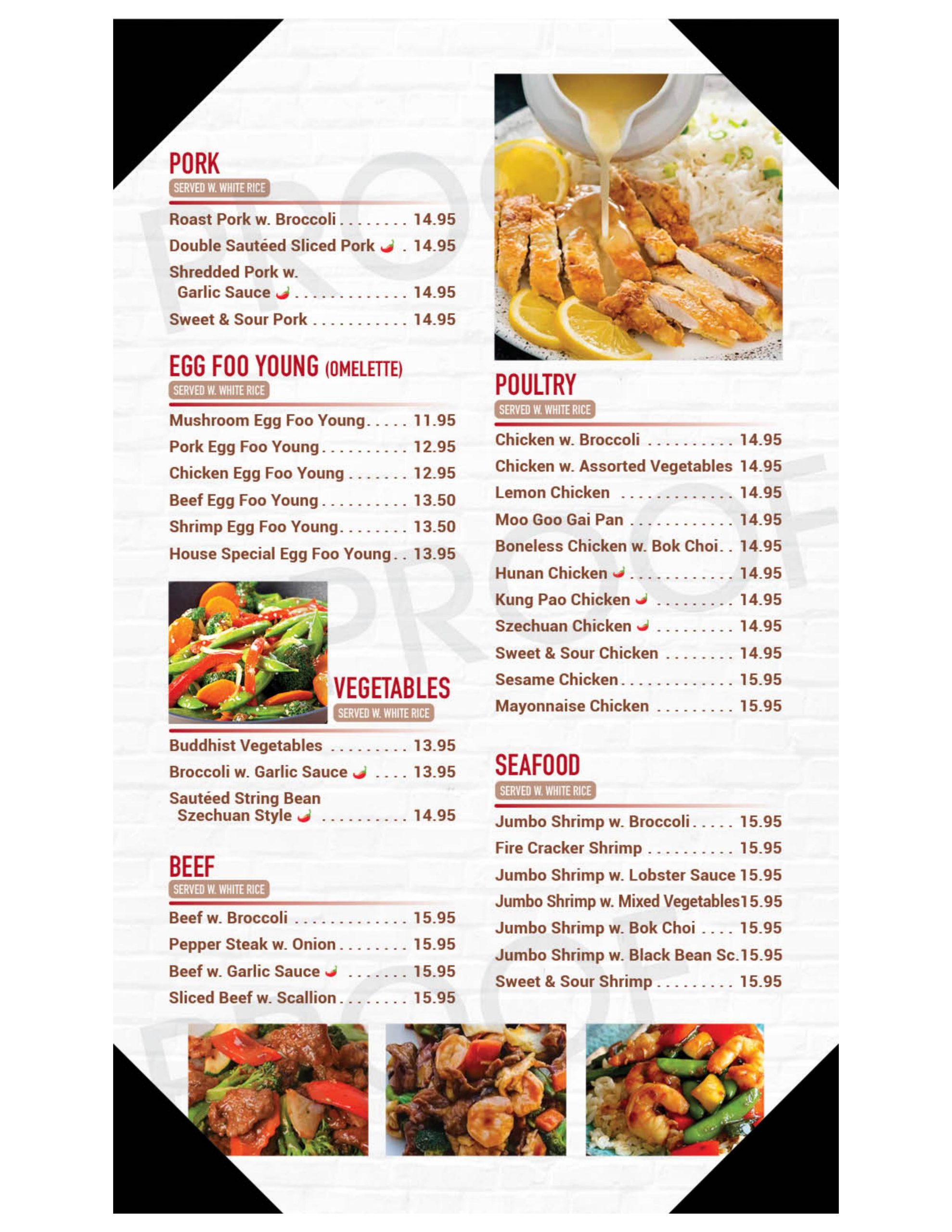 Restaurant menu 3, detailed description provided below