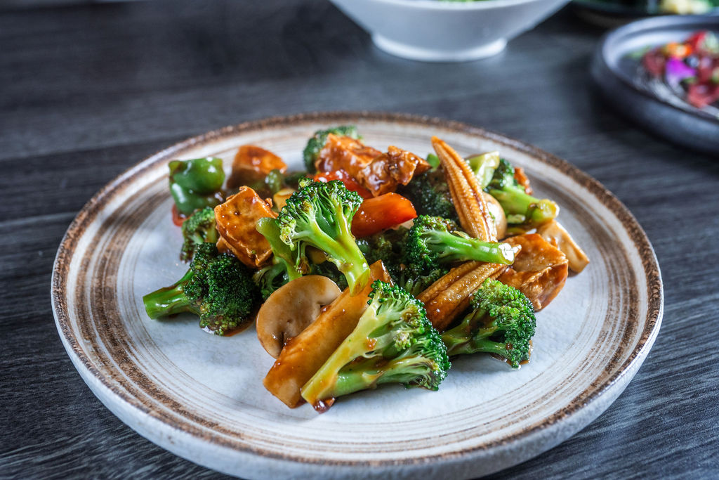 Buddha delight stir-fry with mixed vegetables and tofu at Origami Asian Fusion Exton, an Asian Fusion Restaurant in Exton
