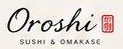Logo featuring "Oroshi" in cursive, "Sushi & Omakase" text, and red seal at Oroshi Sushi Omakase, a Japanese Restaurant in Philadelphia