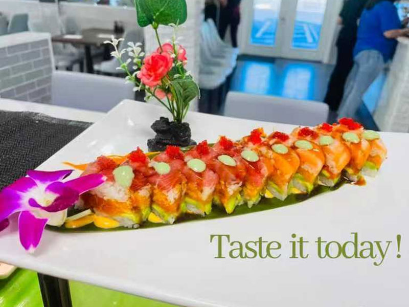 Colorful sushi roll "Taste it today!" at Osaka Sushi Hibachi Asian Kitchen, a Asian Restaurant in Lake City