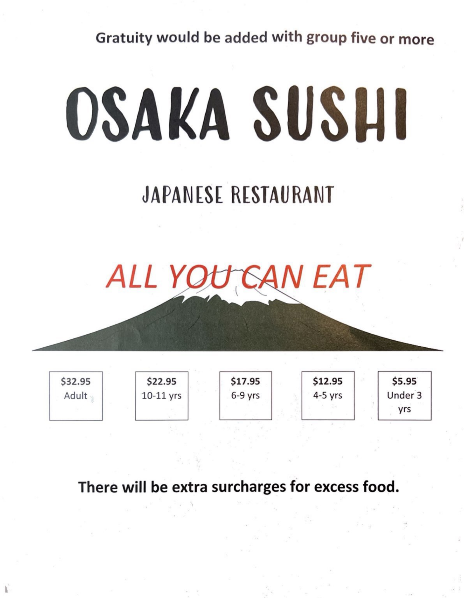 Osaka Sushi Japanese Restaurant DINNER AYCE MENU_01