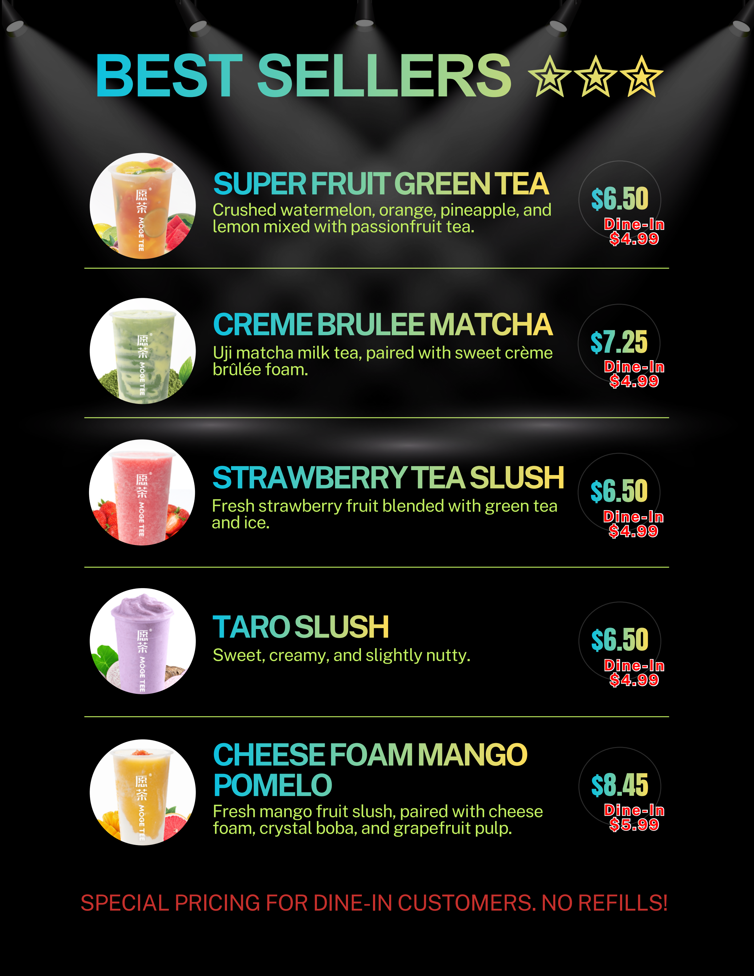 Restaurant menu 3, detailed description provided below