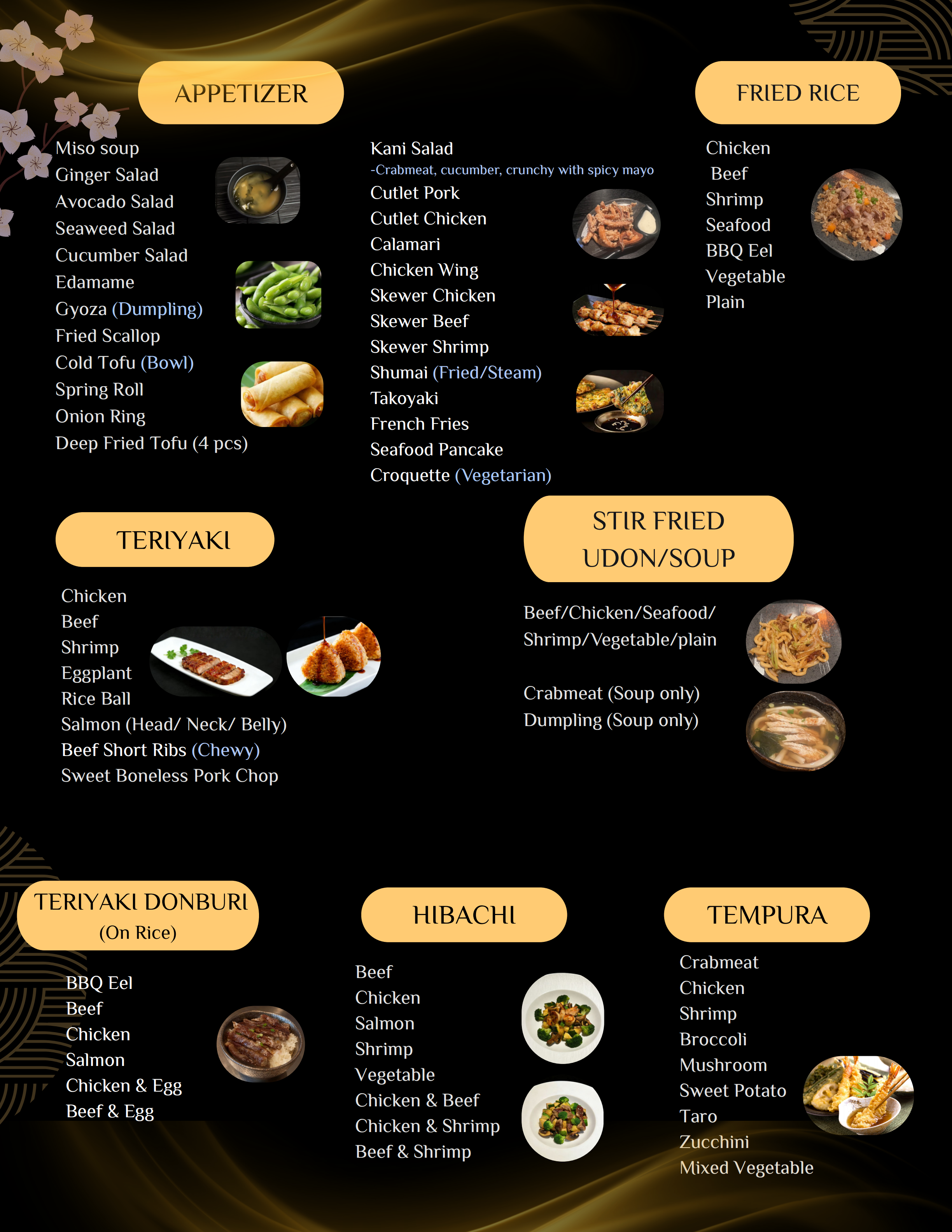 Restaurant menu 5, detailed description provided below