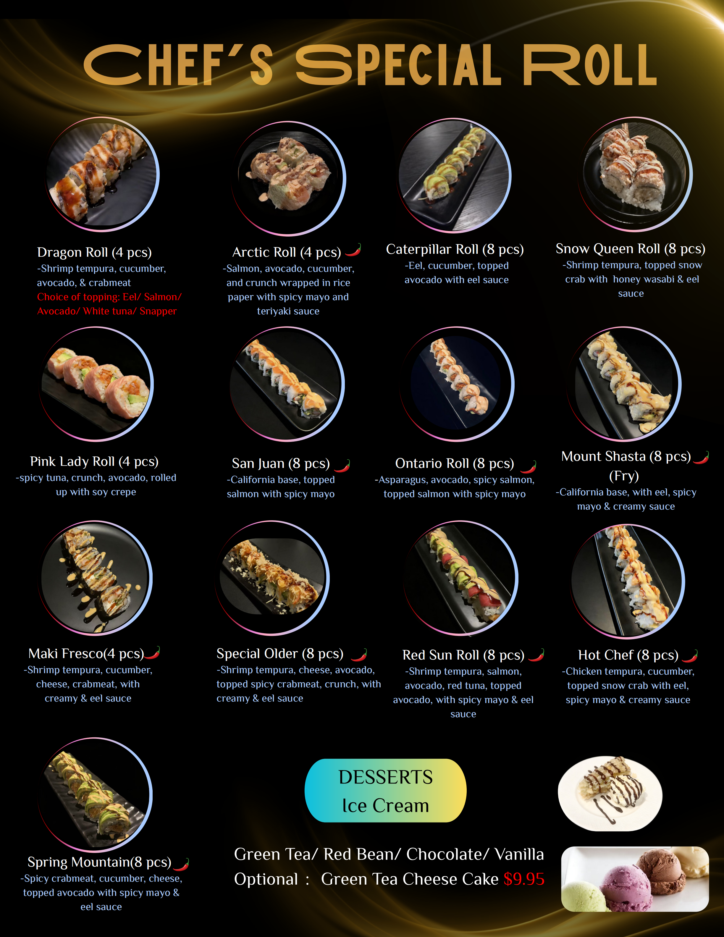 Restaurant menu 8, detailed description provided below