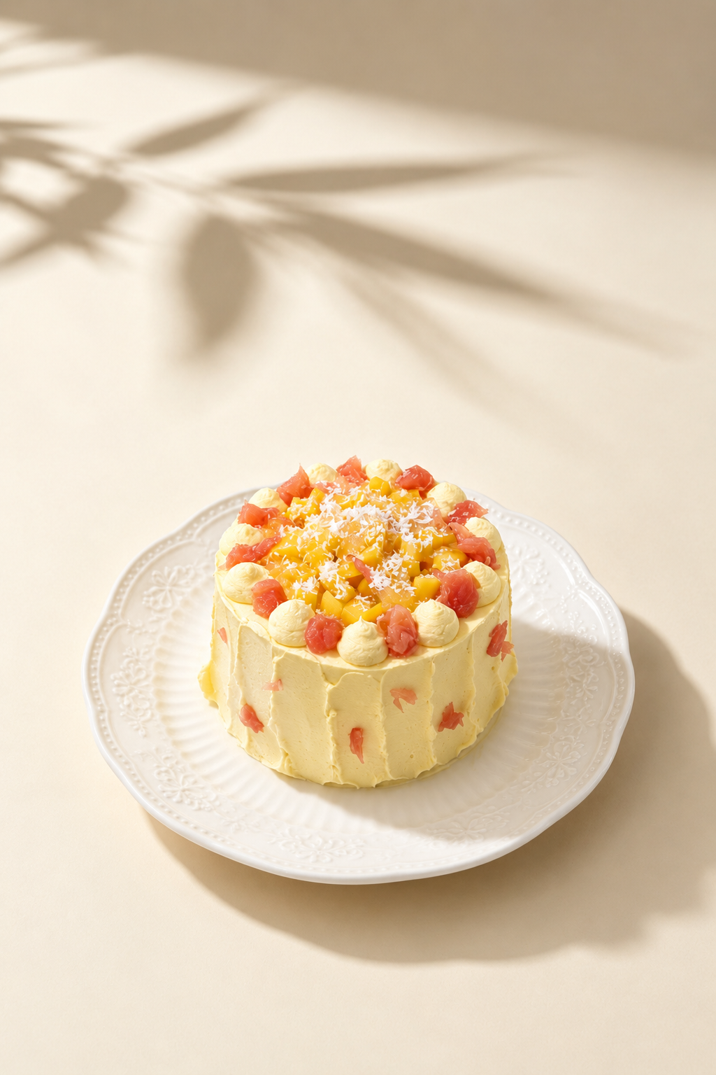 Mango fruit cream cake at OUMI BAKERY, a Fine Dessert Bakery in Nashville