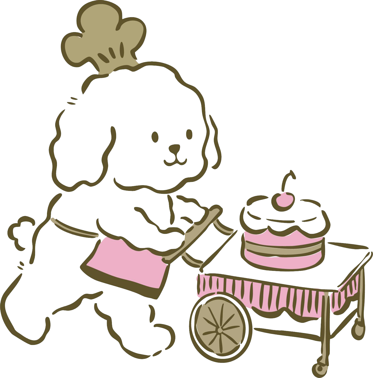 OUMI Bakery puppy chef mascot at OUMI BAKERY, a Fine Dessert Bakery in Nashville OUMI Bakery puppy chef mascot at OUMI BAKERY, a Fine Dessert Bakery in Nashville