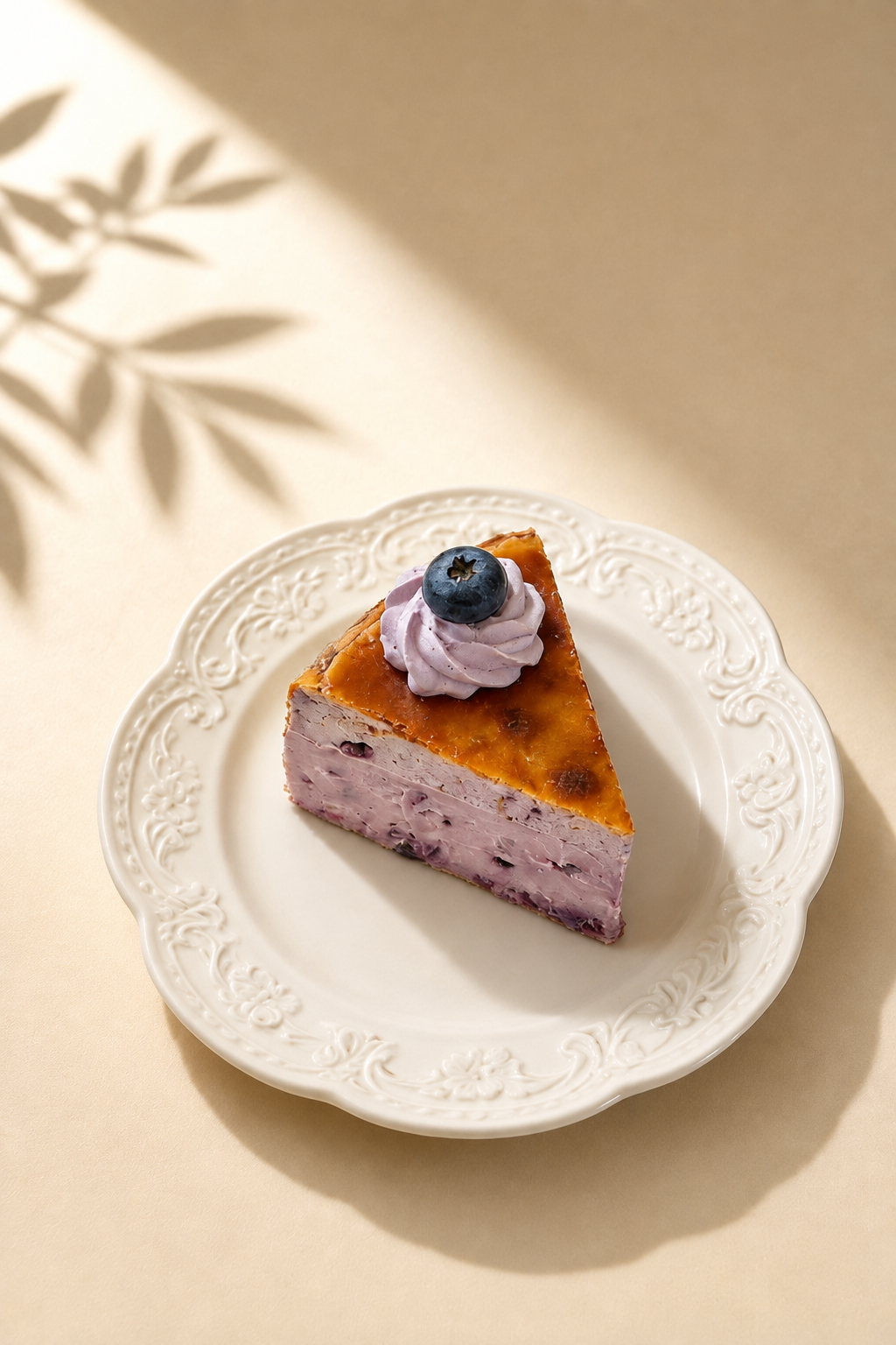 Blueberry Japanese Basque Cheesecake