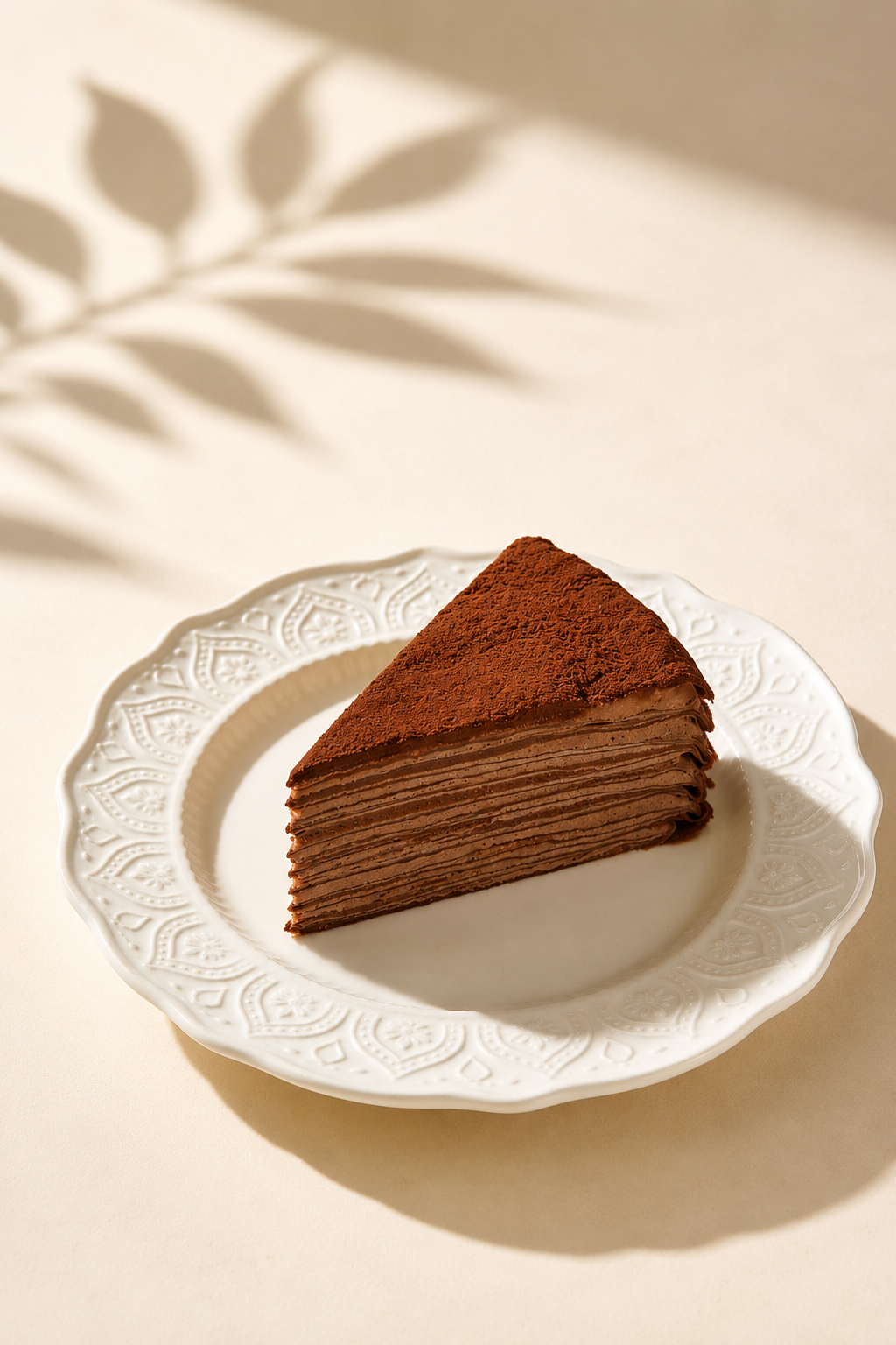 Chocolate Mille Crepe Cake