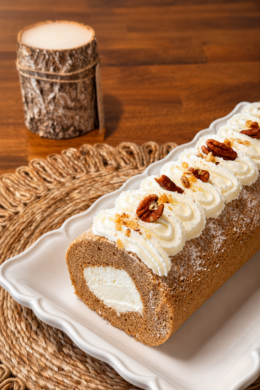 Coconut Latte Swiss Roll