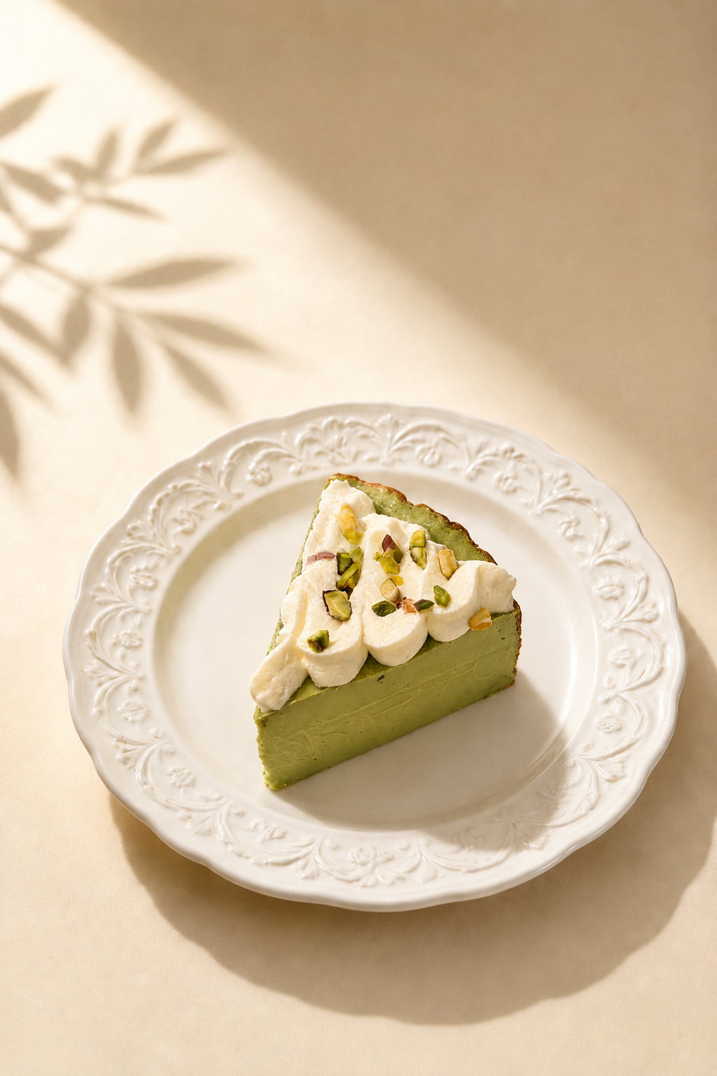 Pistachio Japanese Basque Cheesecake
