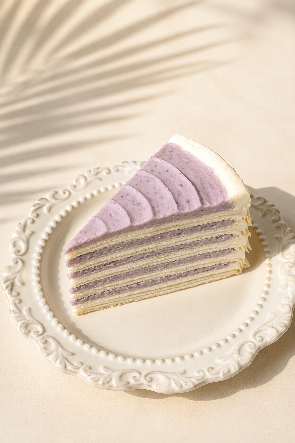 Taro Mille Crepe Cake