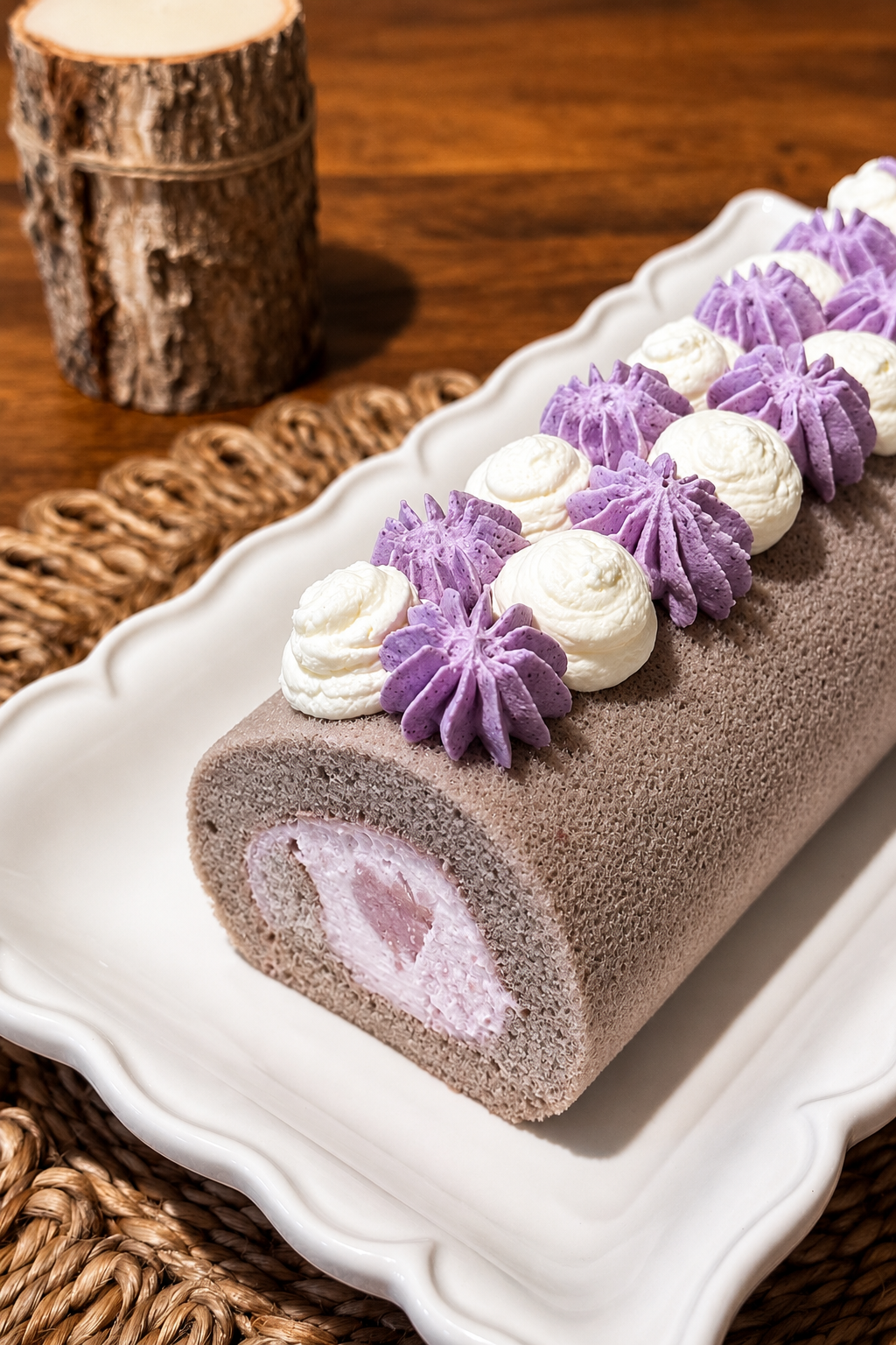 Taro Swiss Roll