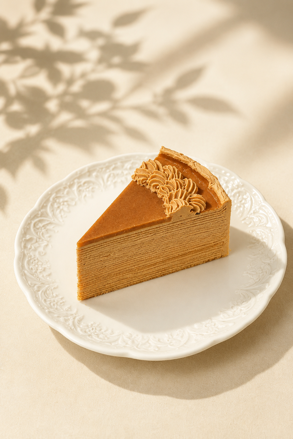 Thai Tea Mille Crepe Cake