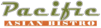 Logo sign of Pacific Asian Bistro on a surface