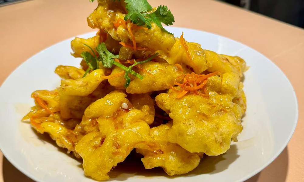 Crispy pork in sweet and sour sauce, tangy and delicious at Pacific Eatery Restaurant in Kenny Rd, Columbus