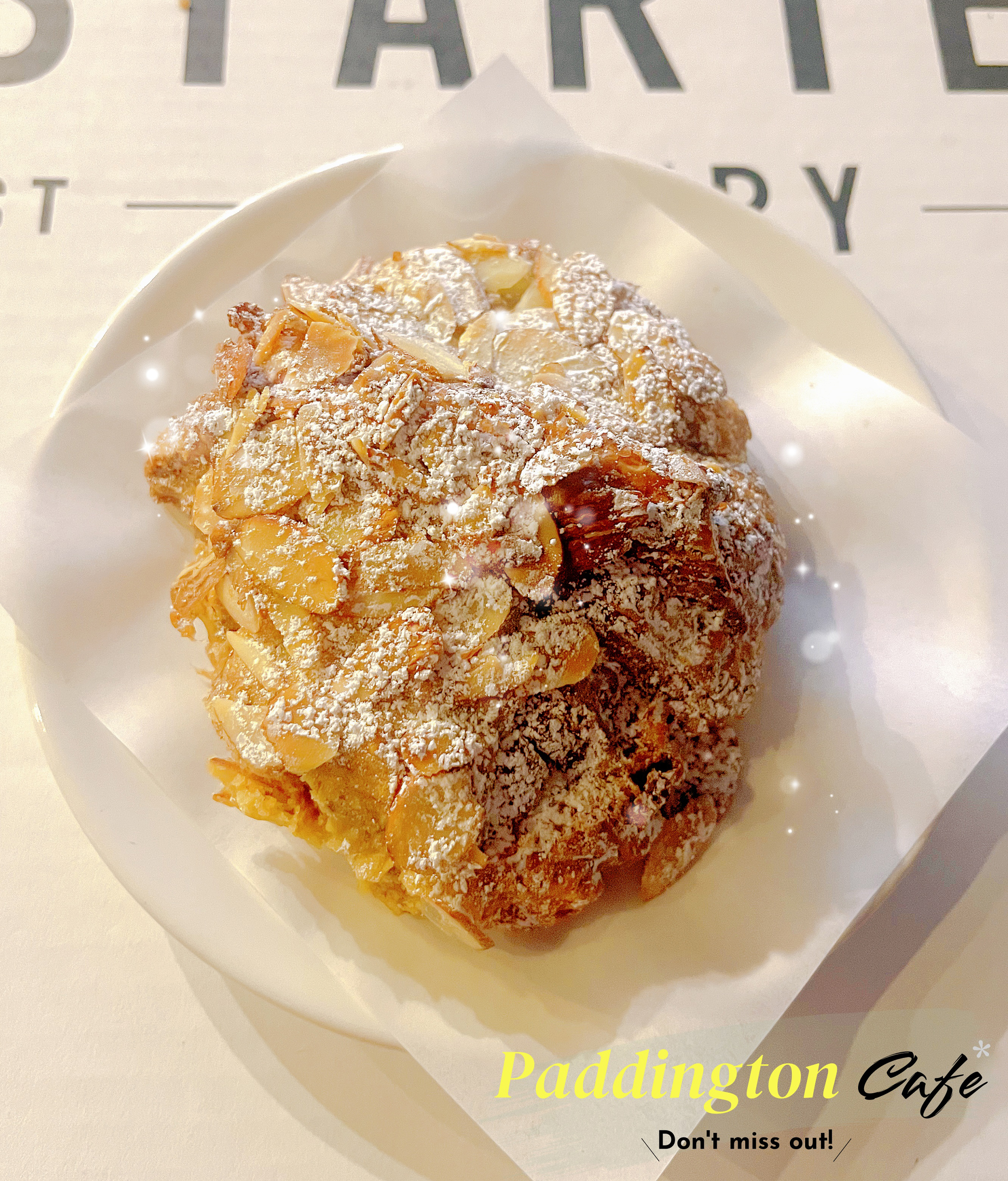 Almond croissant at Paddington Café House in Oakland, California