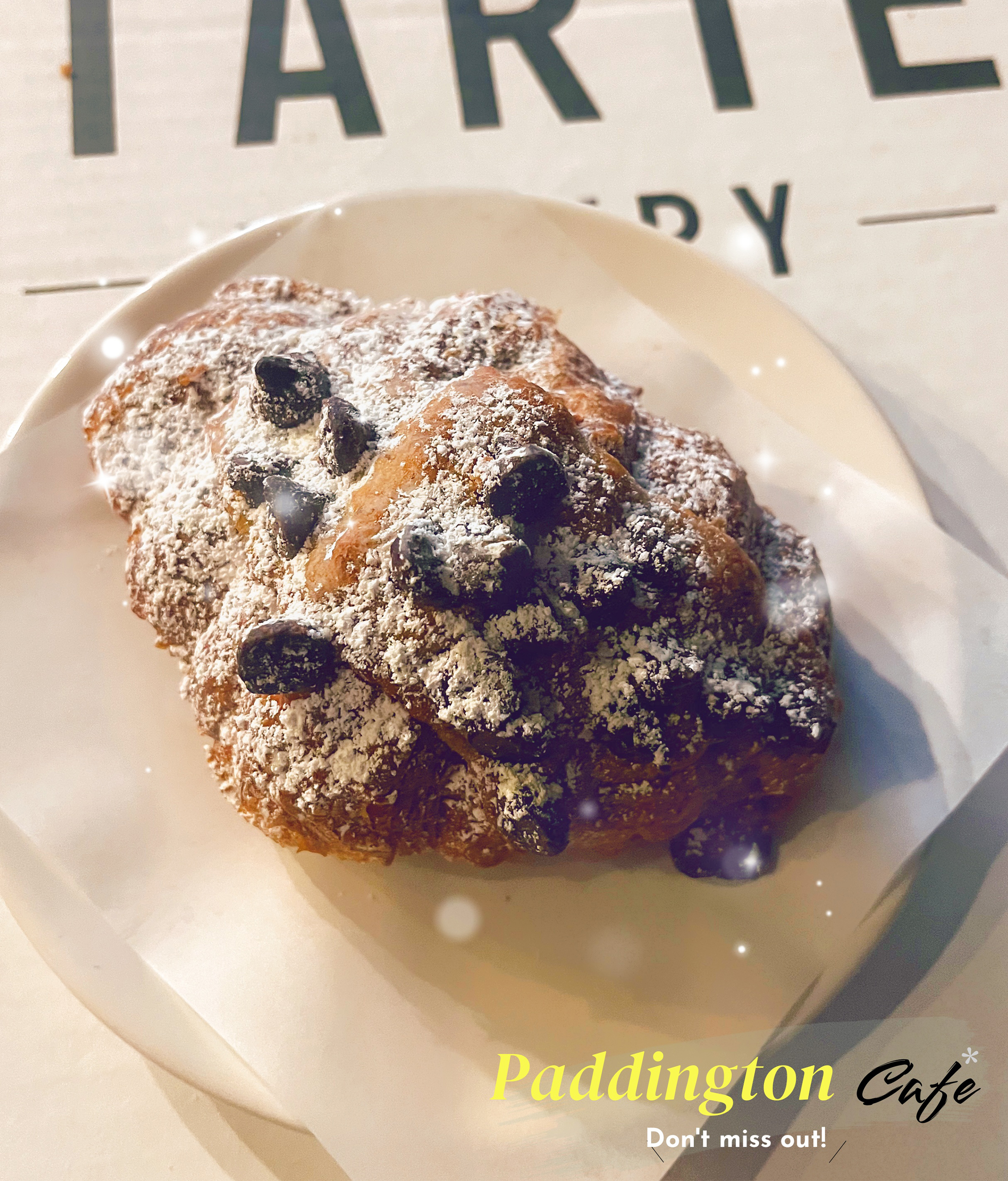 Chocolate croissant at Paddington Café House in Oakland, California