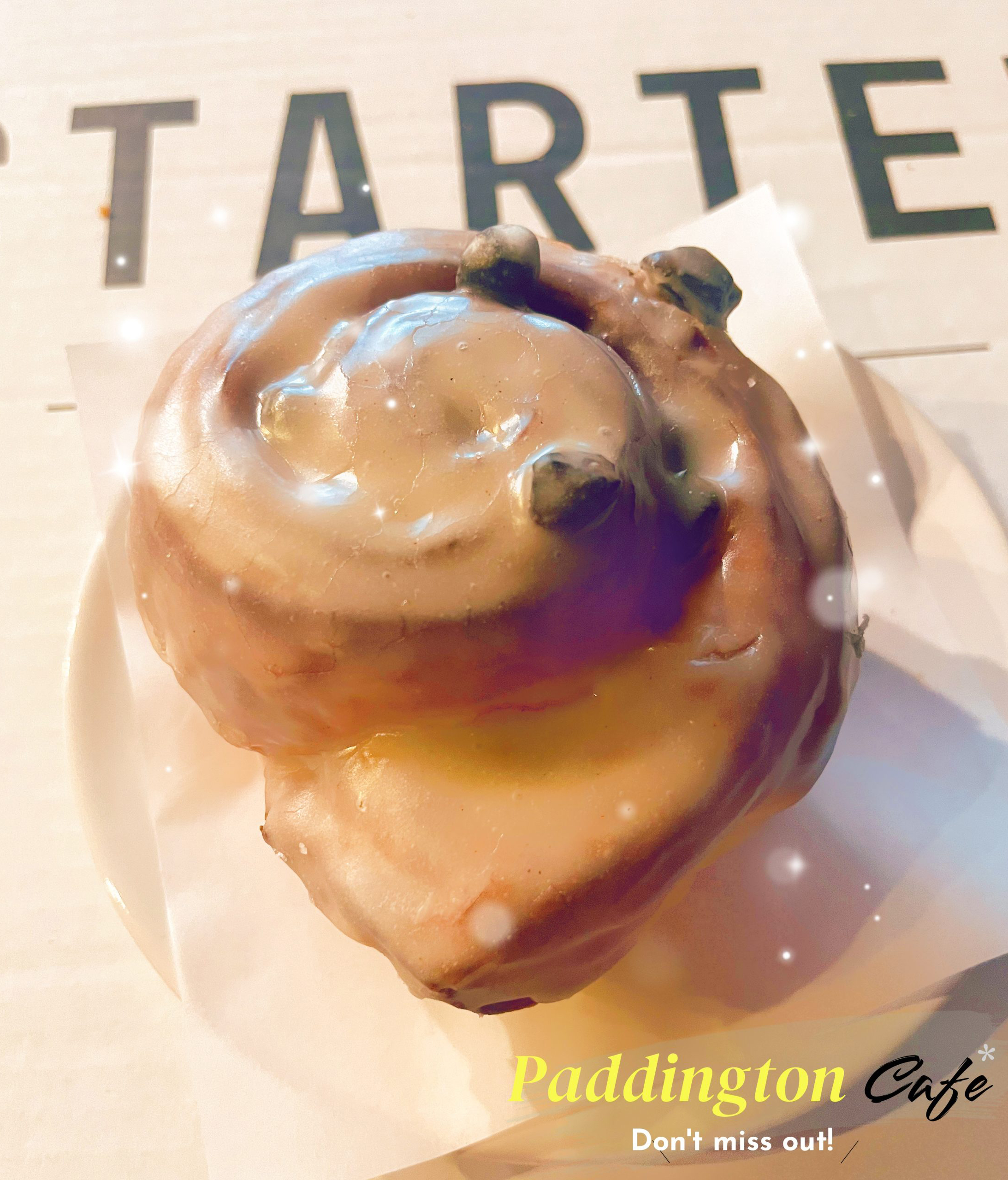 Cinnamon roll at Paddington Cafe in Oakland