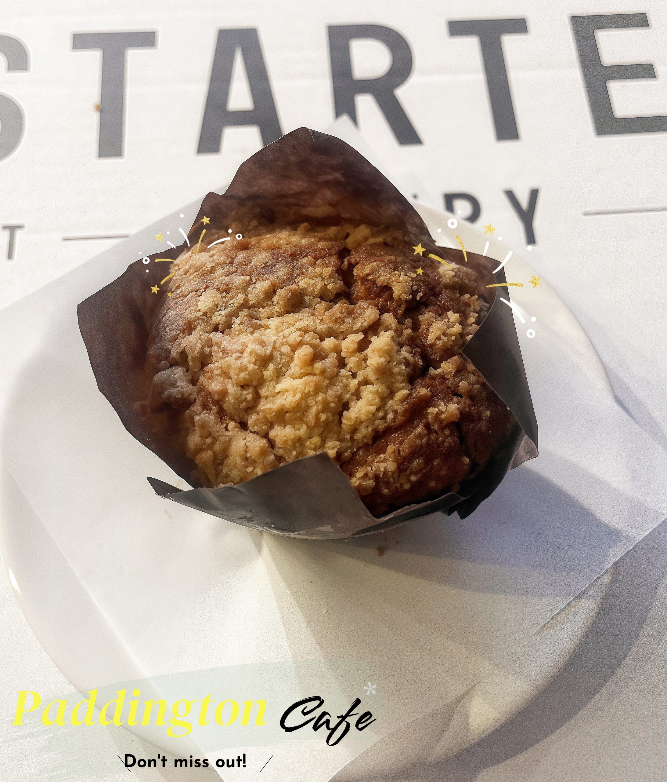 Muffin at Paddington Café House in Oakland, California
