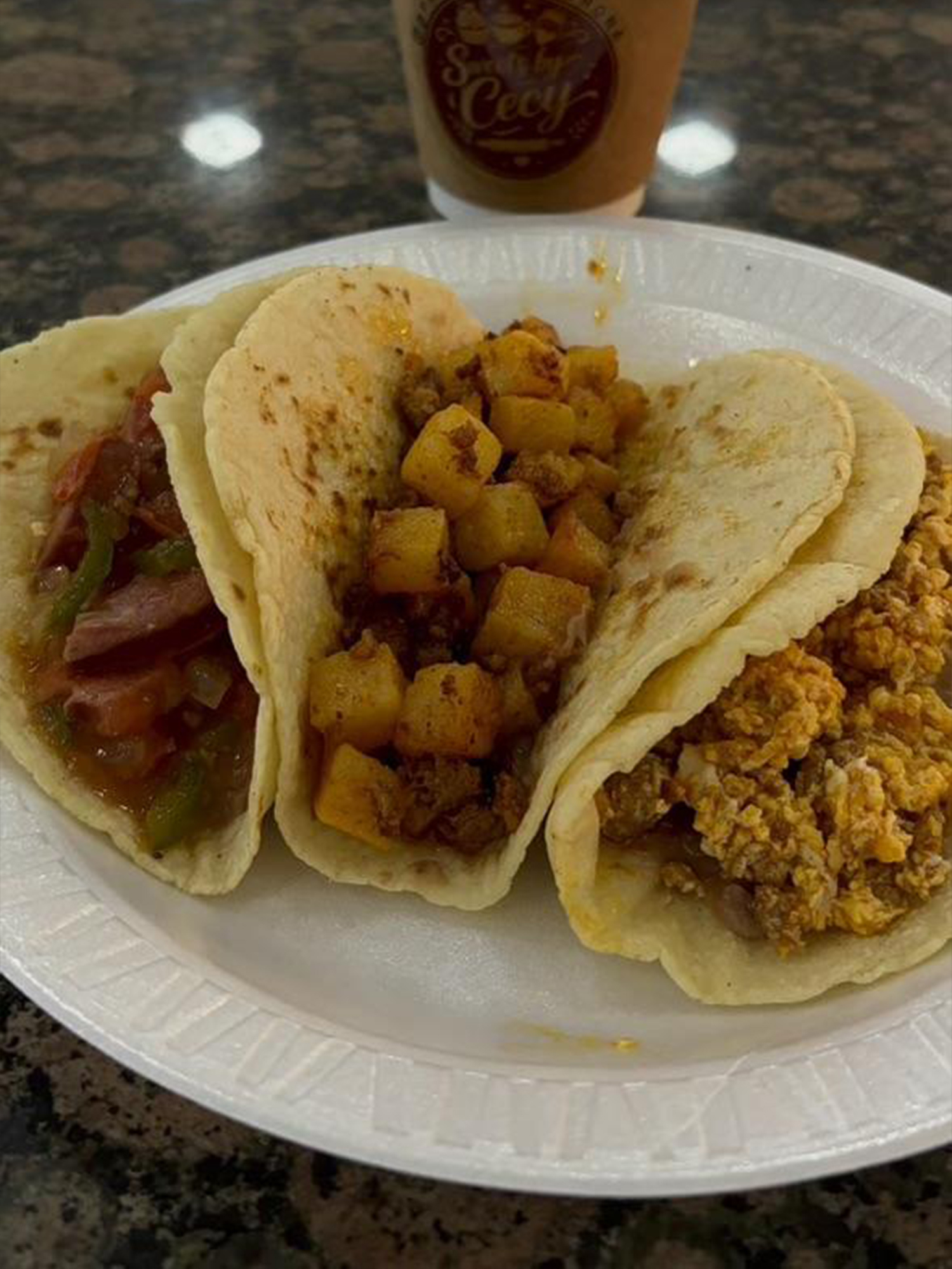 Assorted Breakfast Tacos at Panadería Corona, a Mexican Style Restaurant in Houston