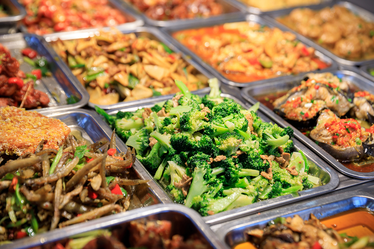 Vegetable Dishes at Bamboo Garden Buffet，a Chinese and Japanese Buffet Restaurant in Dayton