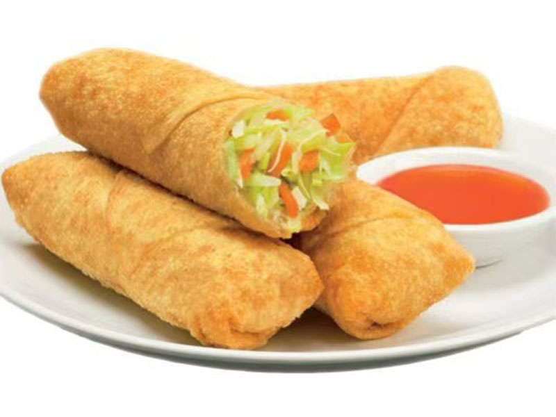 Crispy fried rolls with veggie filling at Panda Buffet, a Buffet Restaurant in Cushing