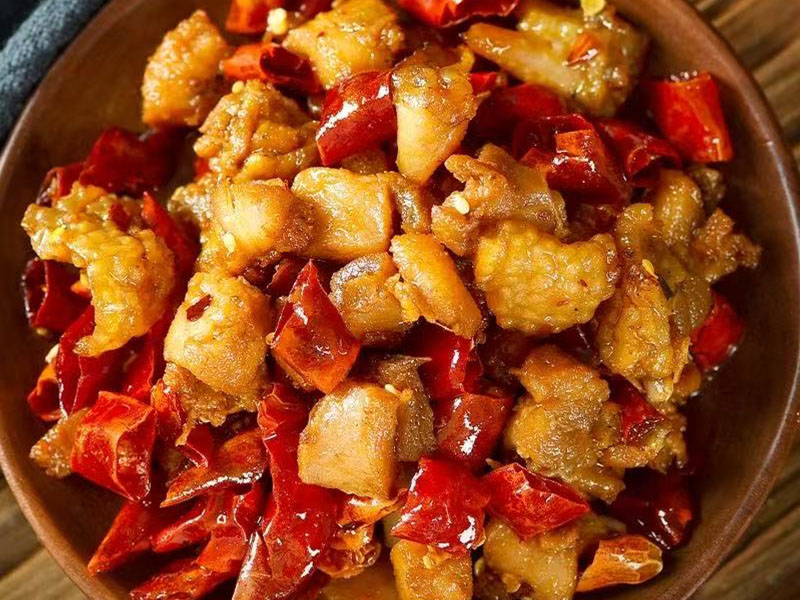 Zesty spicy diced chicken at Panda Buffet, a Buffet Restaurant in Cushing
