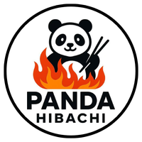 Panda Hibachi logo with a panda, chopsticks, and flames at Panda Hibachi, a Chinese Restaurant in Duncan
