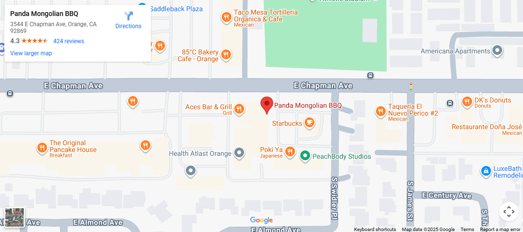 Location, 3544 E Chapman Ave, Orange, CA 92869