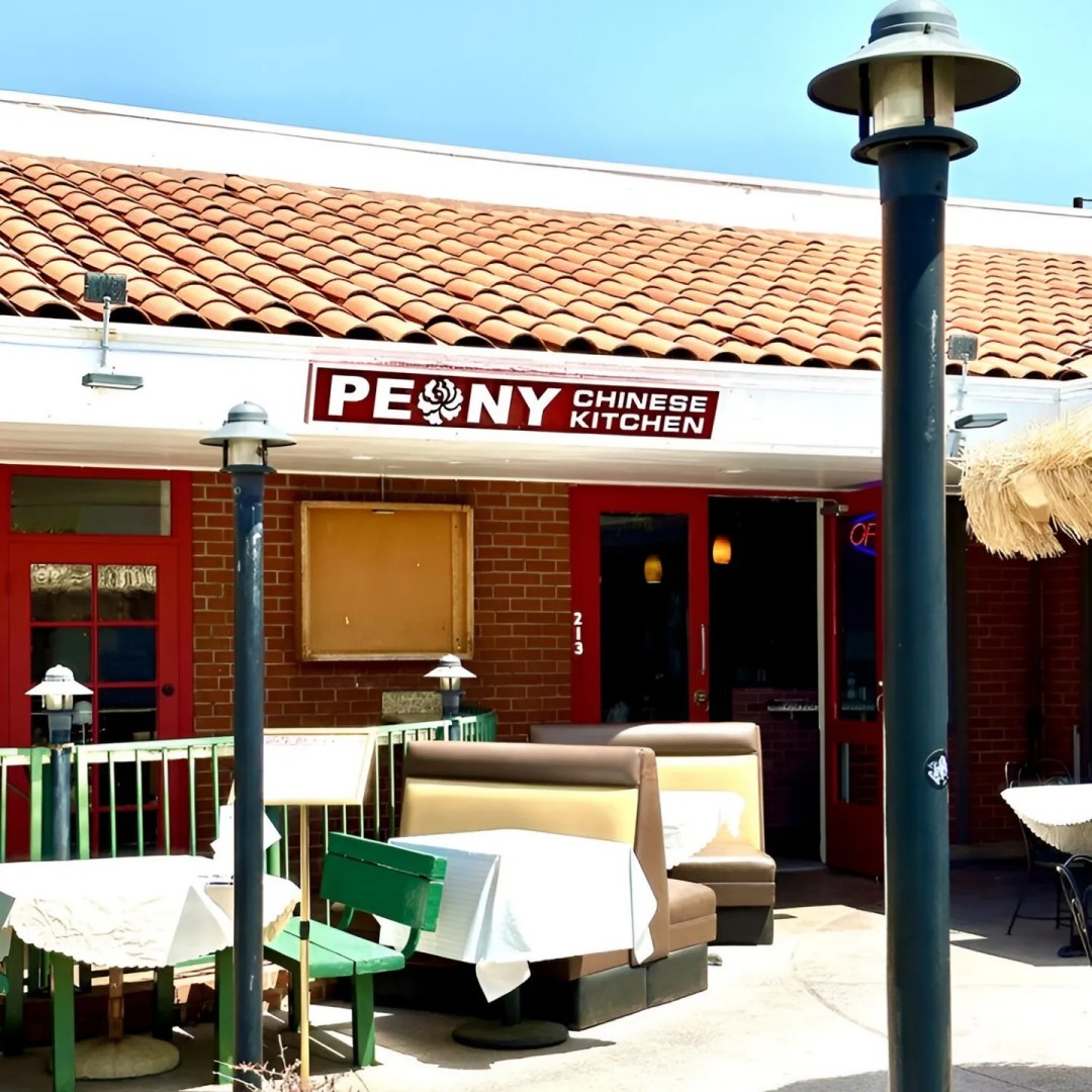 Peony-Chinese-Kitchen-Modern-American-Chinese-Restaurant-Exterior-Laguna-Beach Exterior of Modern American Chinese Restaurant Peony Chinese Kitchen with traditional decor in Laguna Beach