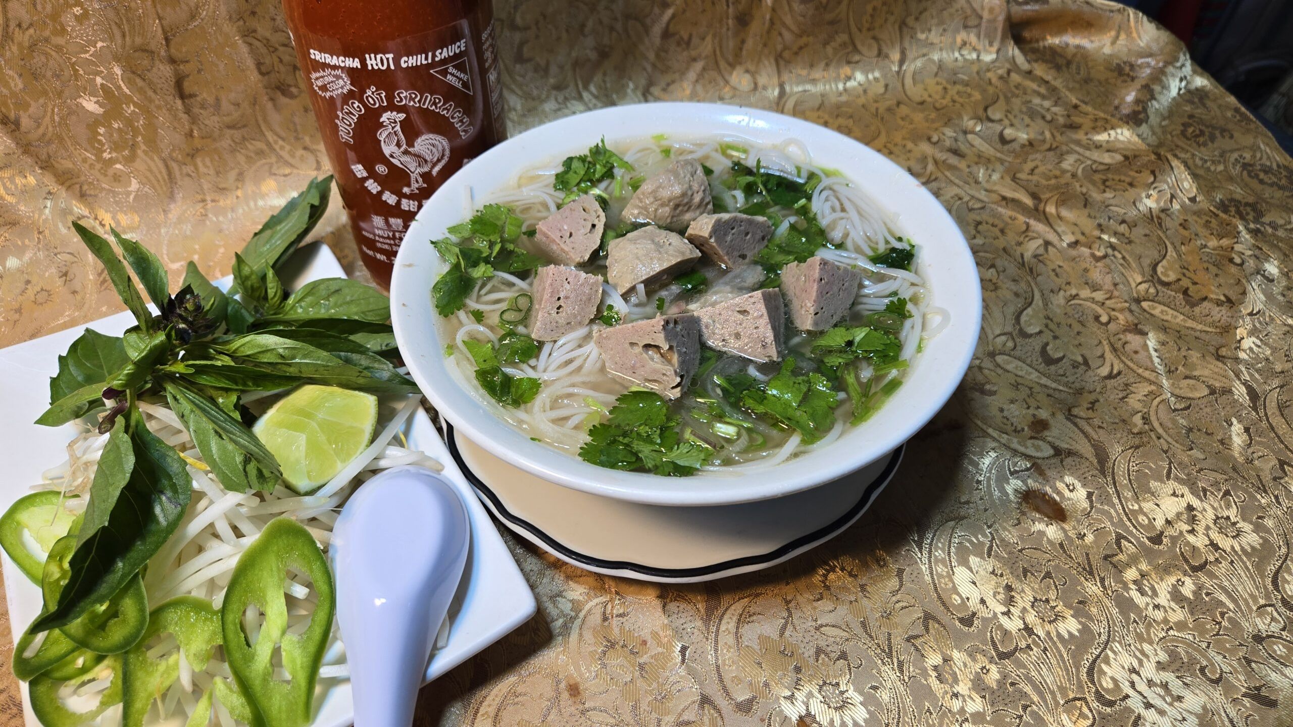 Beef Pho with Meatballs at Pho & Banh Mi Saigonese, Vietnamese Restaurant in Wheaton
