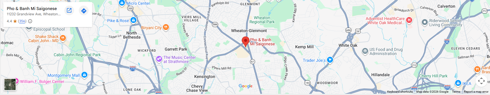 Location 11232 Grandview Ave, Wheaton, MD 20902