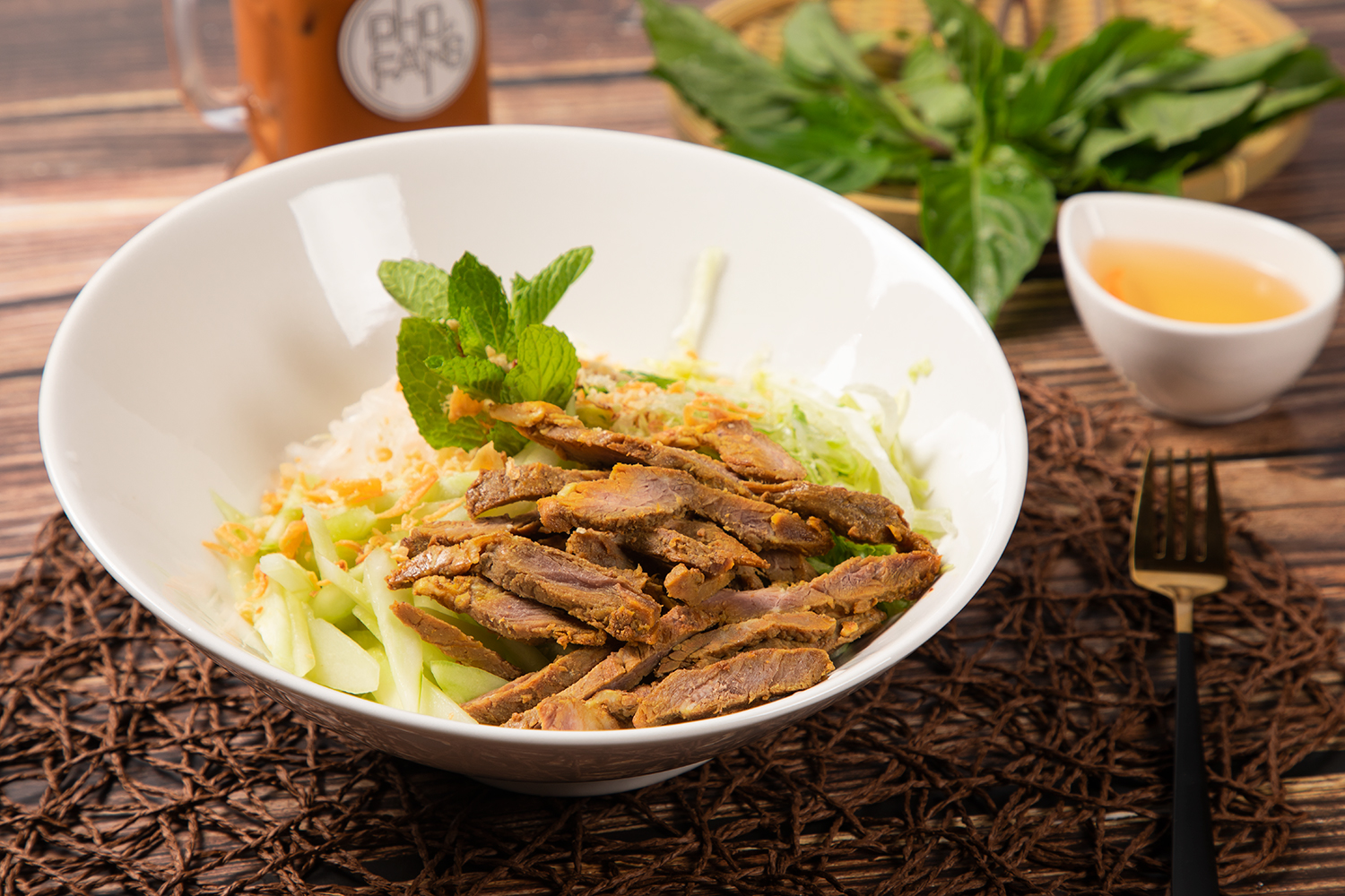 Beef Vermicelli Bowl at Pho Fans, Vietnamese Restaurant in Smithtown