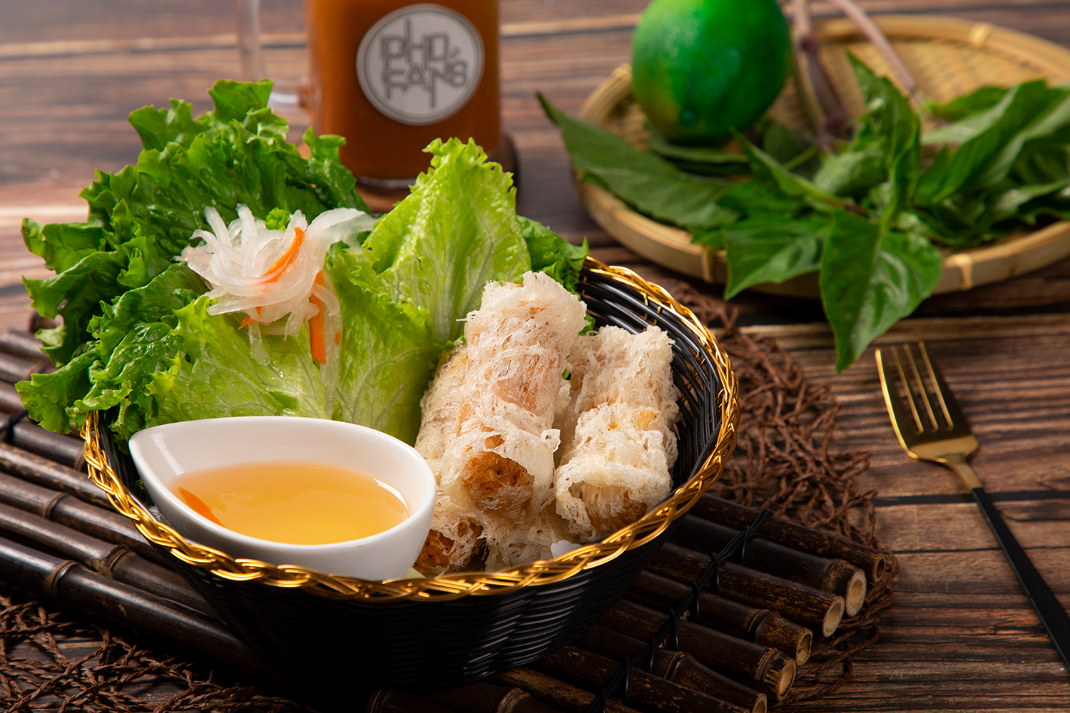 Crispy Net Spring Rolls at Pho Fans, Vietnamese Restaurant in Smithtown