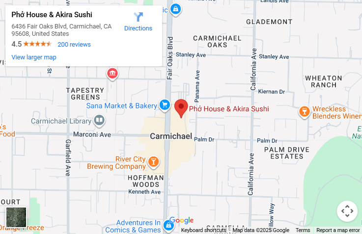 Location, 6436 Fair Oaks Blvd,Carmichael, CA 95608